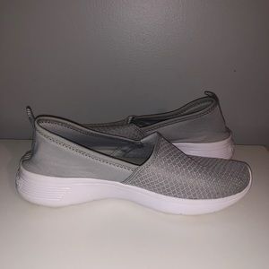 Adidas neo grey slip on shoes